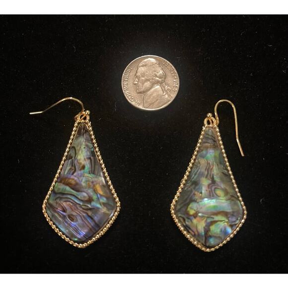 The Audrey Rhombus Dangle Gold Tone Earrings - Picture 1 of 1